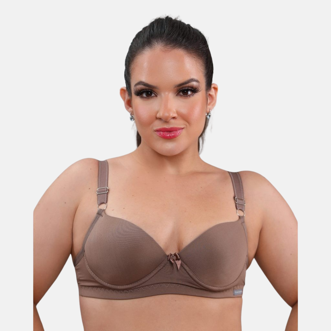 Kit 3 Sutiãs Básico Reforçado de Microfibra com Bojo – Conforto e Sustentação