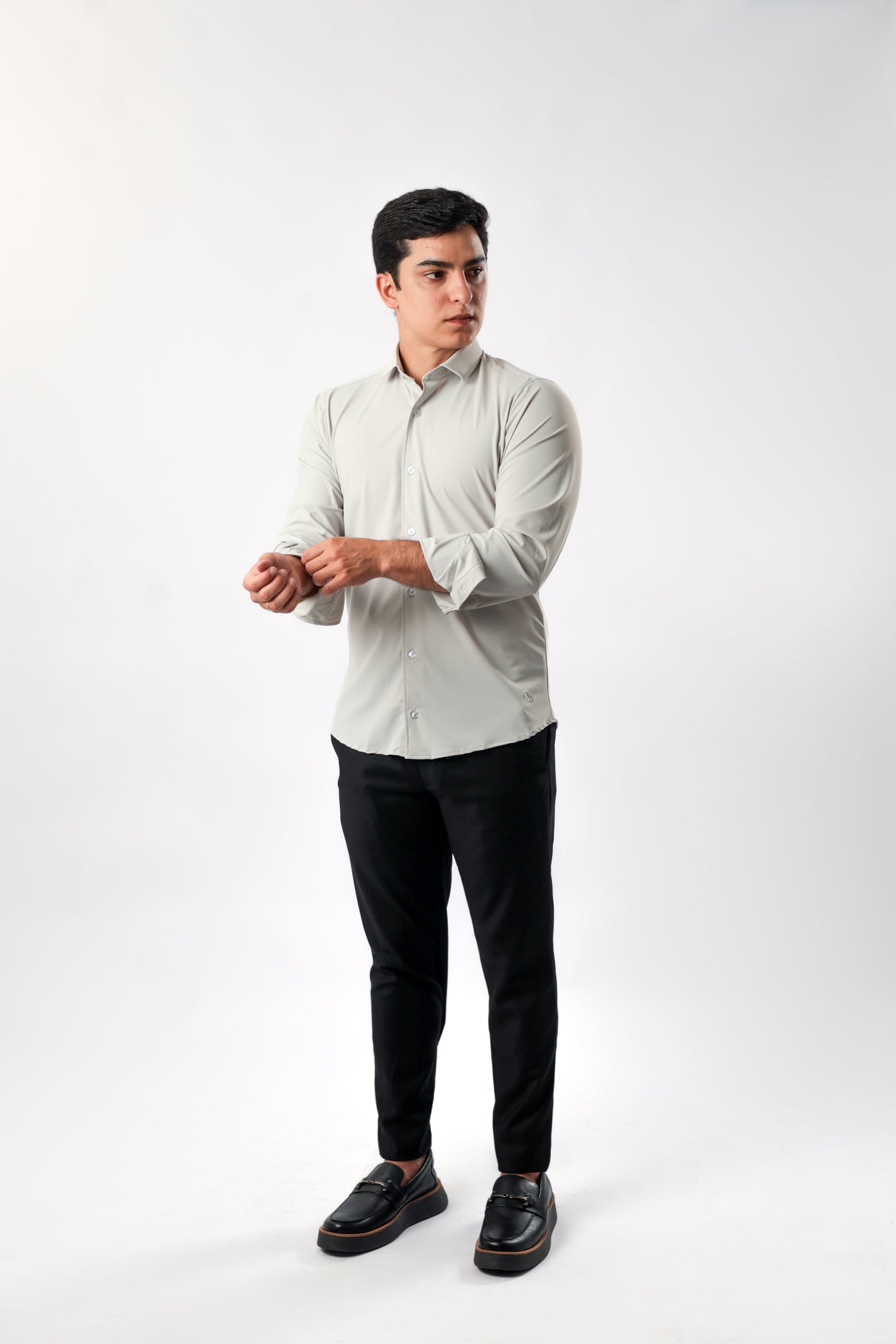 Camisa M/L Social Tech - Cinza