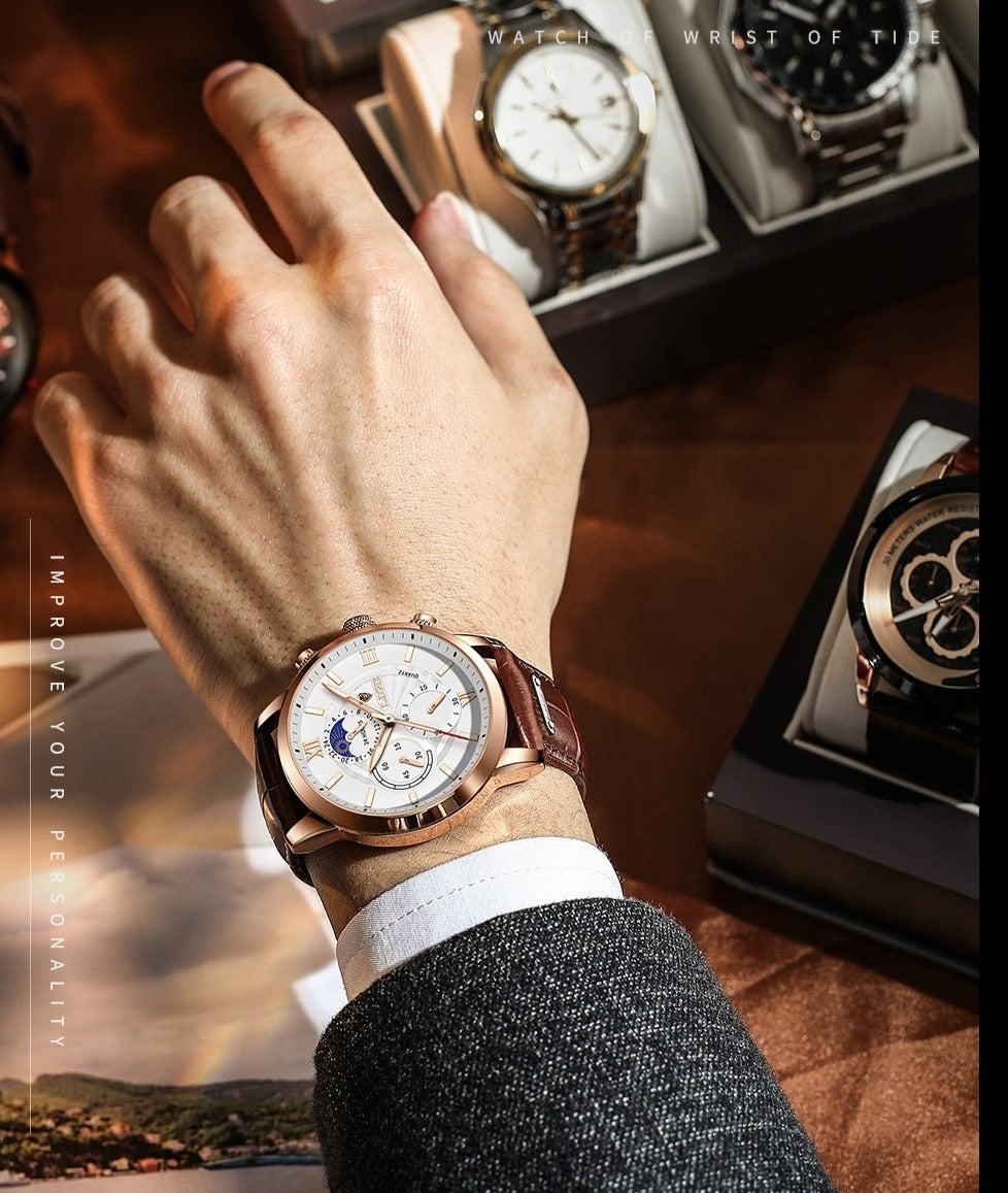 Relógio Masculino LIGE Elegance — Presente Premium para Ele