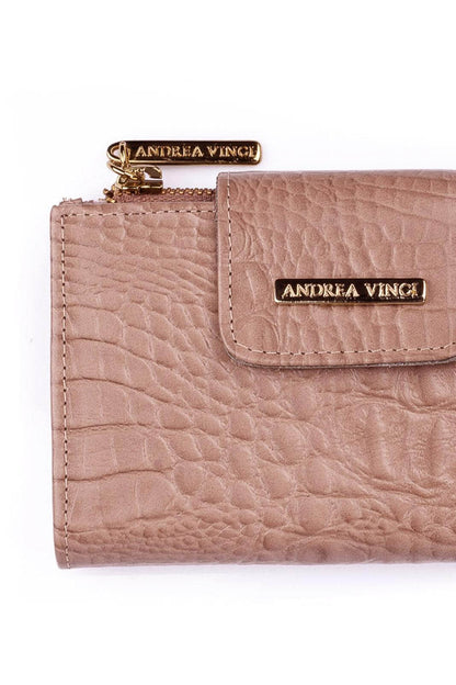 Carteira feminina de couro croco Lanna 10x15,5cm
