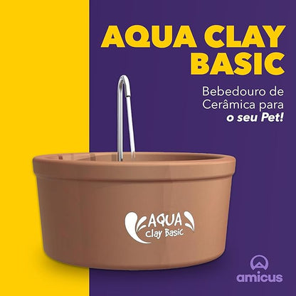 Fonte Bebedouro de Cerâmica Aqua Clay Basic | Amicus