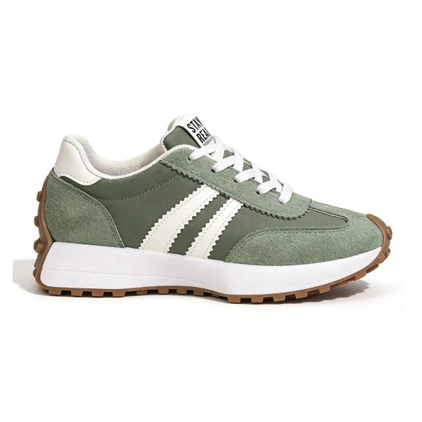 Stay Real Retro Platform Sneakers – Comfy Suede Chunky Sole Casual Shoes (Multiple Colors)