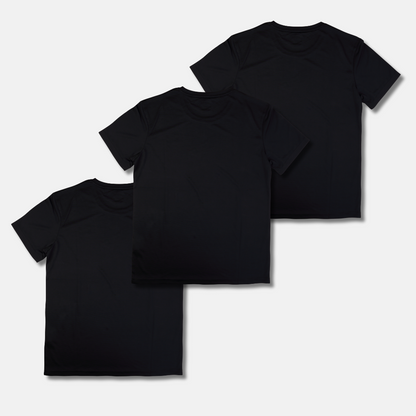 Kit Camisetas Básicas Pretas 100% Algodão