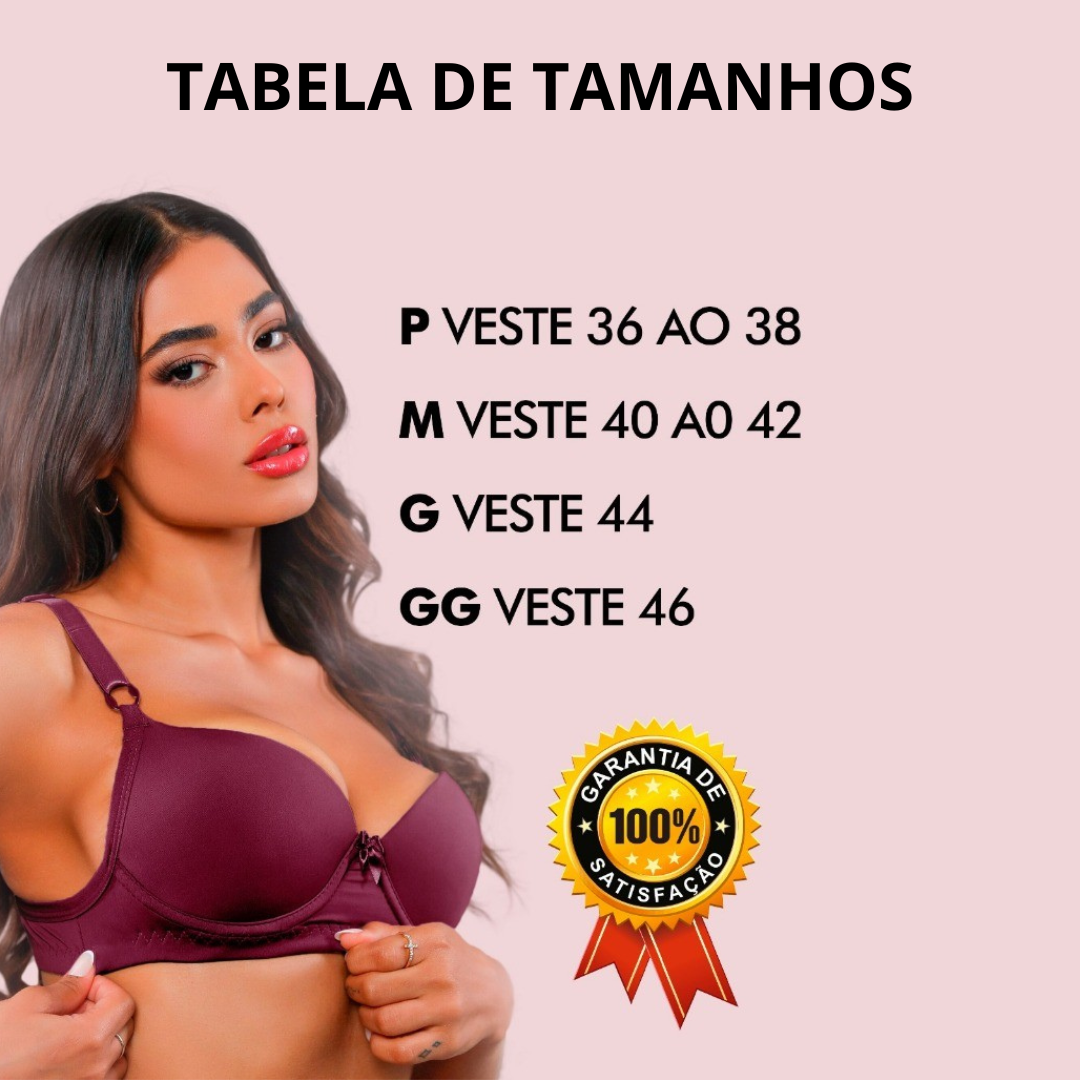 Kit 3 Sutiãs Básico Reforçado de Microfibra com Bojo – Conforto e Sustentação