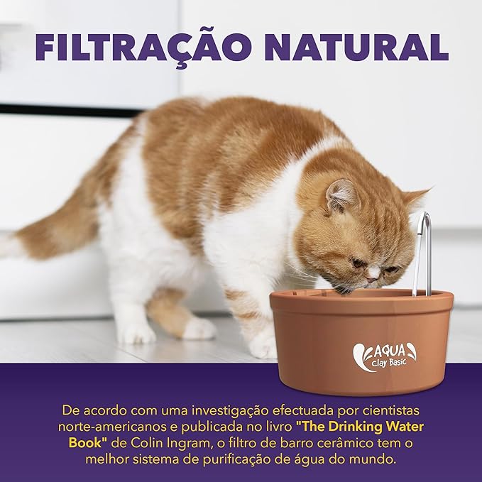 Fonte Bebedouro de Cerâmica Aqua Clay Basic | Amicus