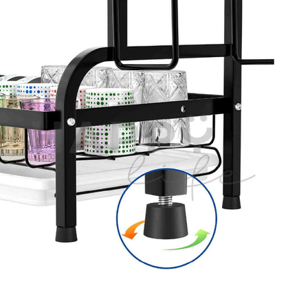 Escurridor De Trastes acero inoxidable 3 niveles, Organizador de cocina gran capacidad, Escurridor de platos de fácil Armado, soporte para utensilios de cocina, cubiertos y tabla de picar