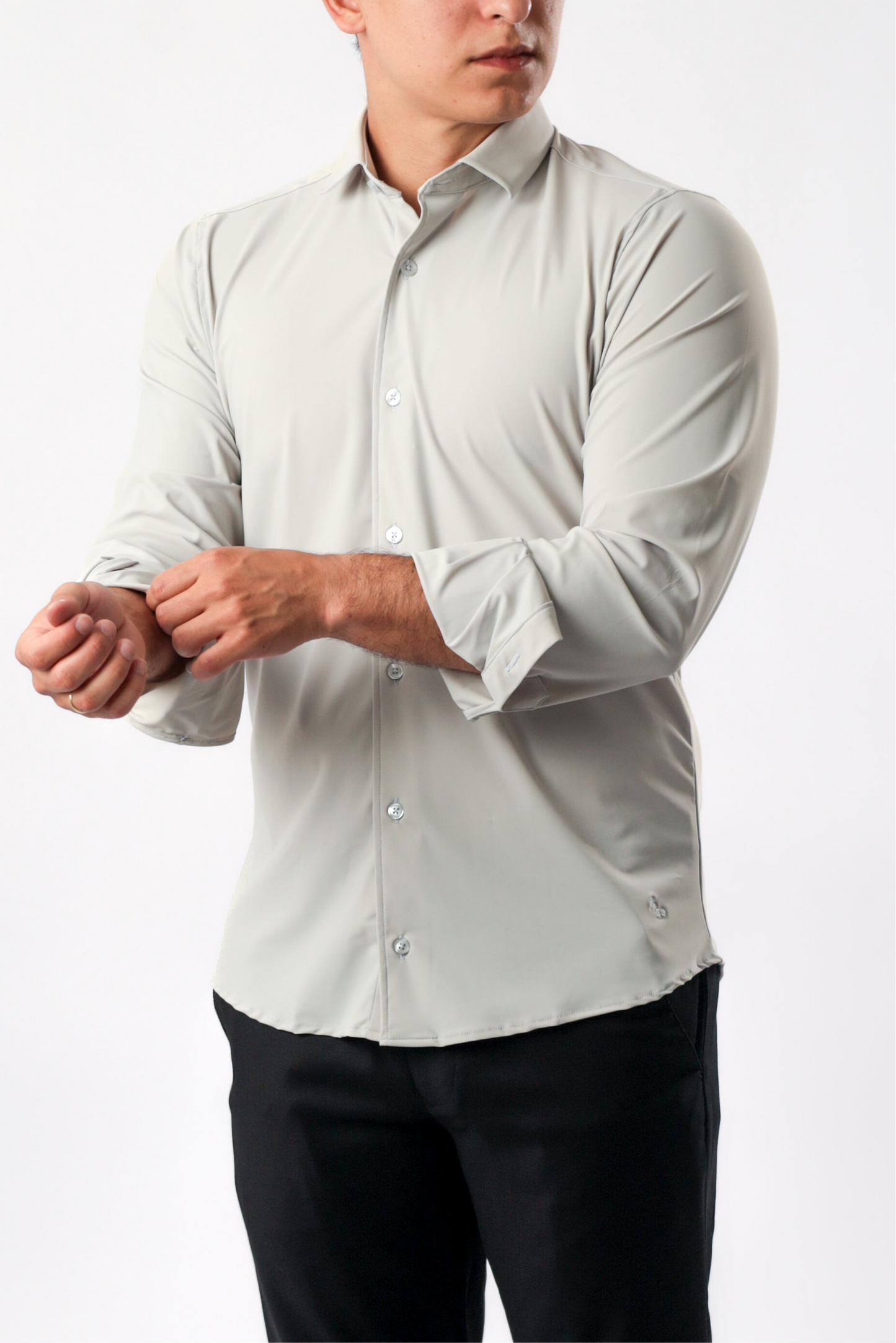 Camisa M/L Social Tech - Cinza