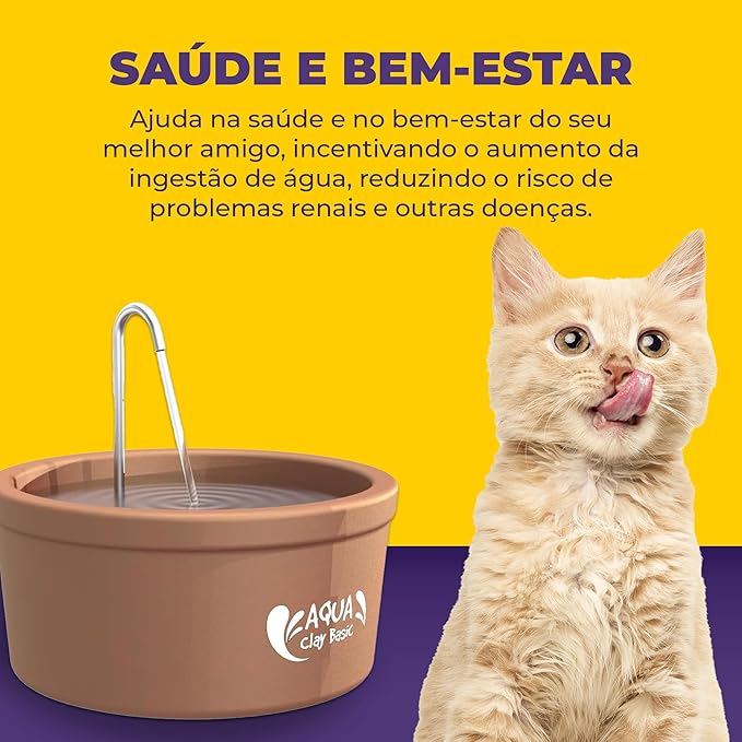Fonte Bebedouro de Cerâmica Aqua Clay Basic | Amicus