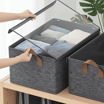 Organizador de Roupas Dobrável com tampa - Compre 1 Leve 3