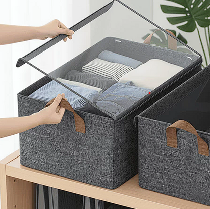 Organizador de Roupas Dobrável com tampa - Compre 1 Leve 3