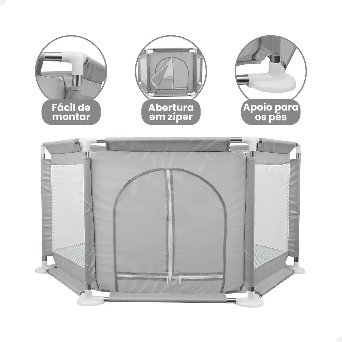 Cercadinho Infantil Grande e Desmontável - Espaço Seguro seu para Bebês