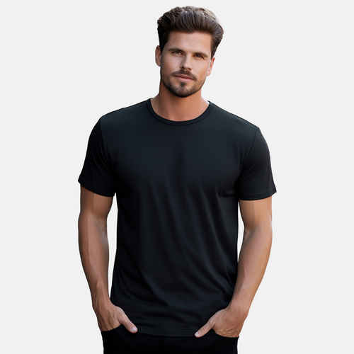 Kit Camisetas Básicas Pretas 100% Algodão