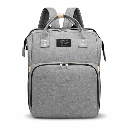 Mochila Maternidade 3 em 1 com Berço Portátil — Organize Tudo e Troque Seu Bebê com Conforto em Qualquer Lugar