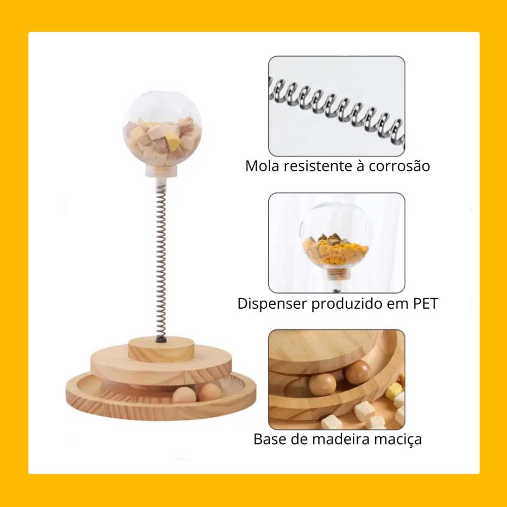 Comedouro Interativo com Molas Para Gato