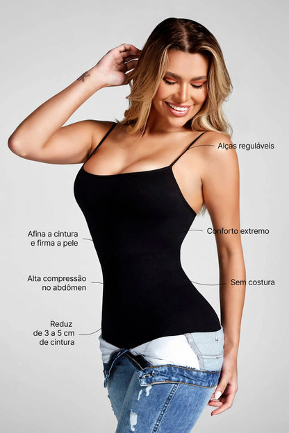 Regata Modeladora Extra Conforto Preta