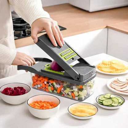 Cortador e Fatiador Multifuncional - 16 Opções de corte em 1 único Produto