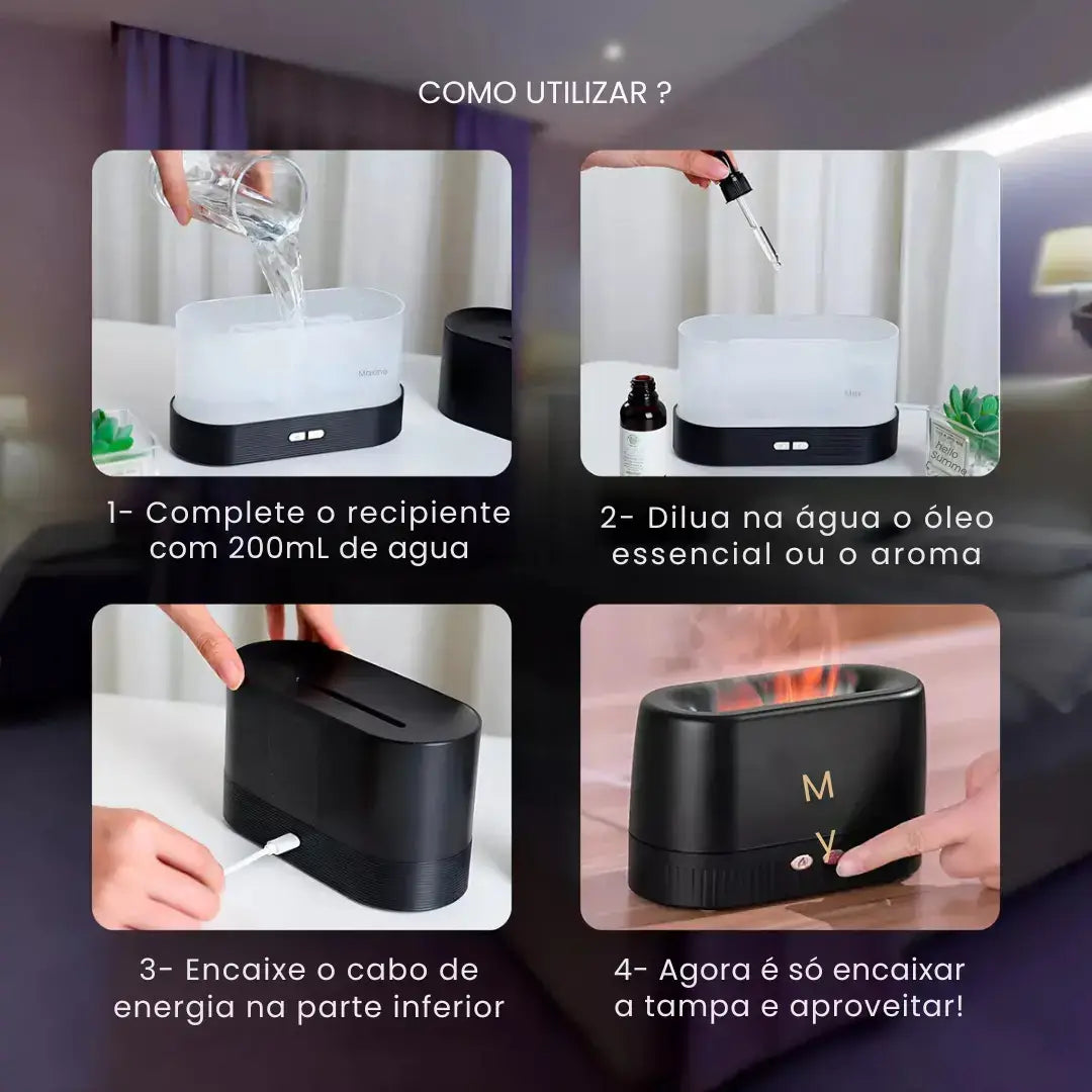 Difusor RespiraBem – Alívio do Ar Seco, Sono e Relaxamento