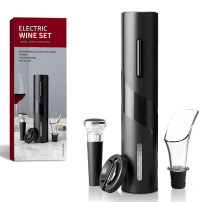 Abridor de Vinho Elétrico - Kit Profissional Completo