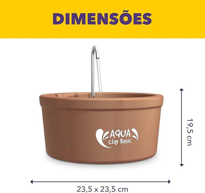 Fonte Bebedouro de Cerâmica Aqua Clay Basic | Amicus