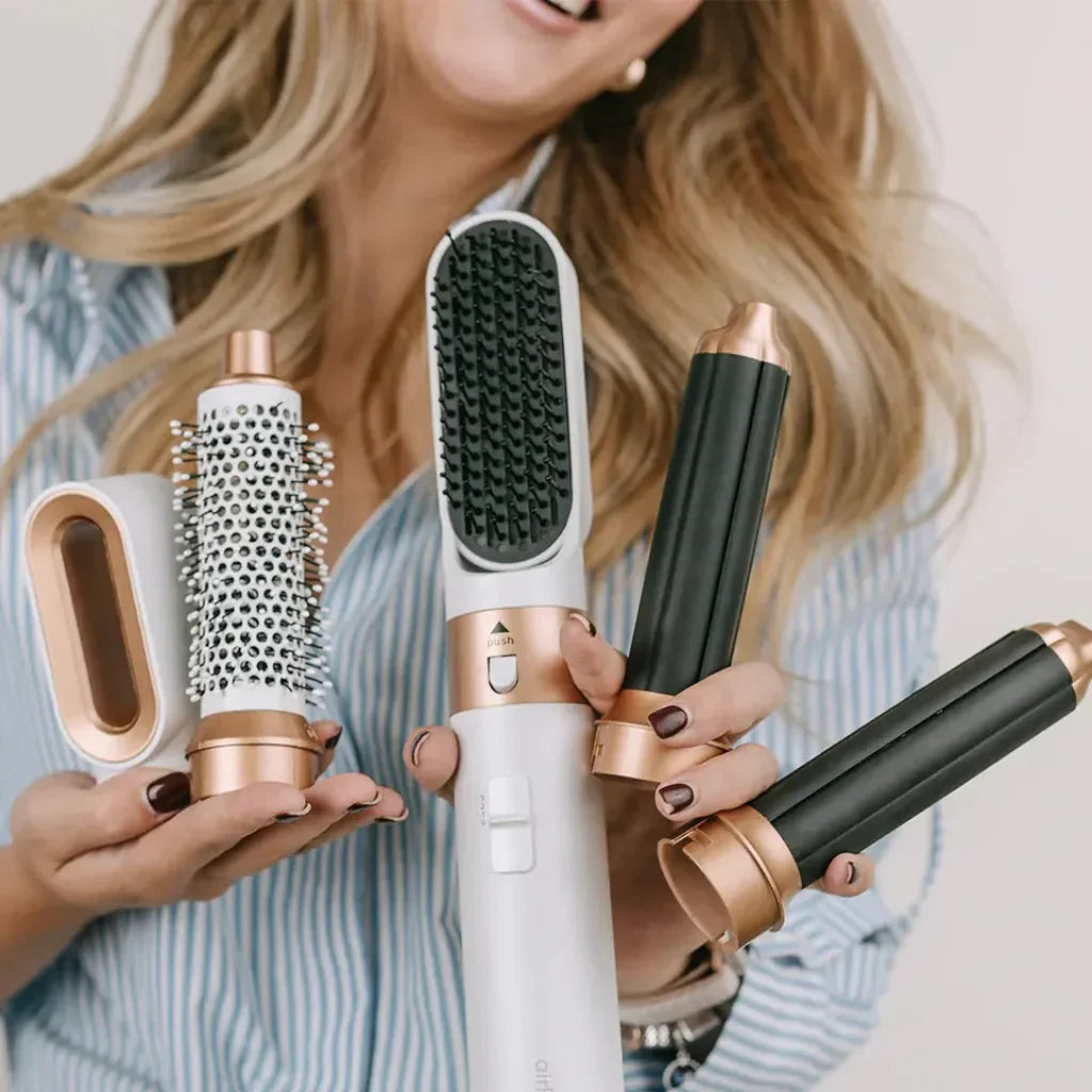 Escova Modeladora 5 em 1 — Seca, Alisa e Modela