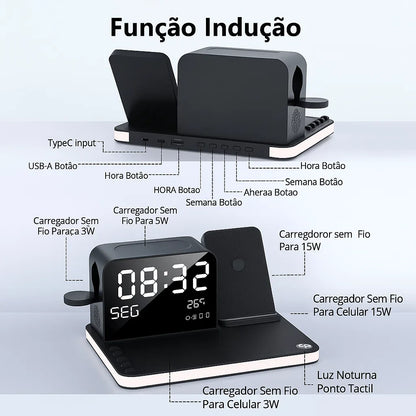 Estação de carregamento 7 em 1 sem fio 30 W