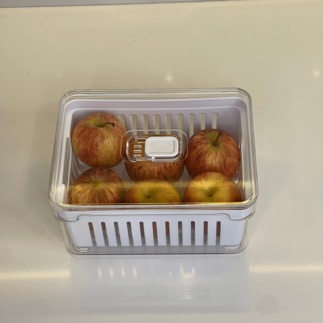 Kit de 4 Organizadores de Geladeira Clear Fresh com Cesto 2,2 Litros