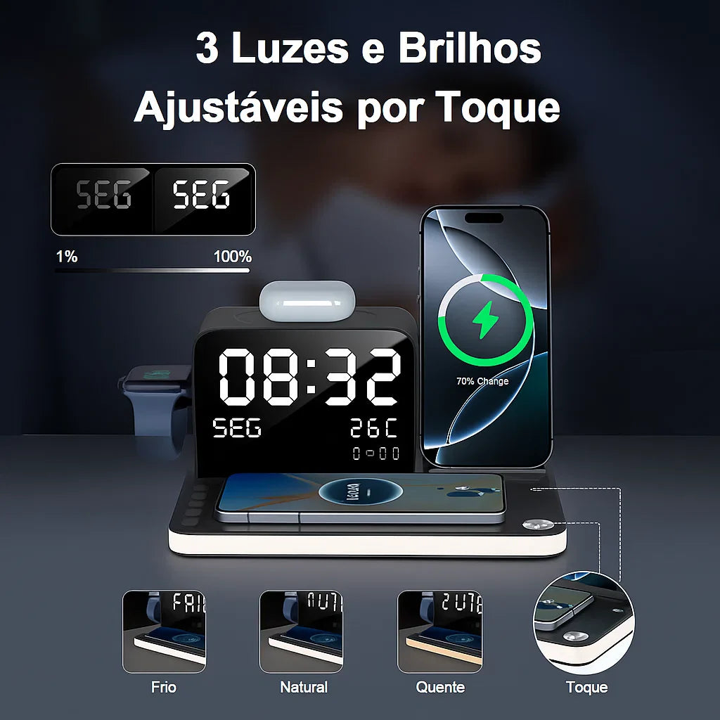 Estação de carregamento 7 em 1 sem fio 30 W