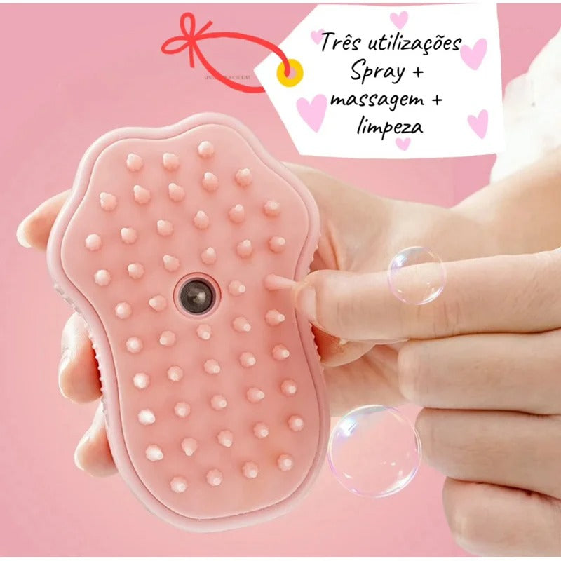 Escova Elétrica Massageadora Vaporizadora Recarregável