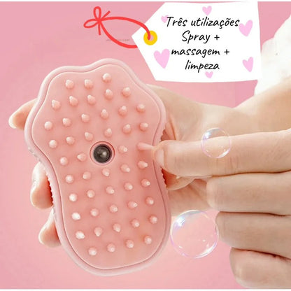 Escova Elétrica Massageadora Vaporizadora Recarregável