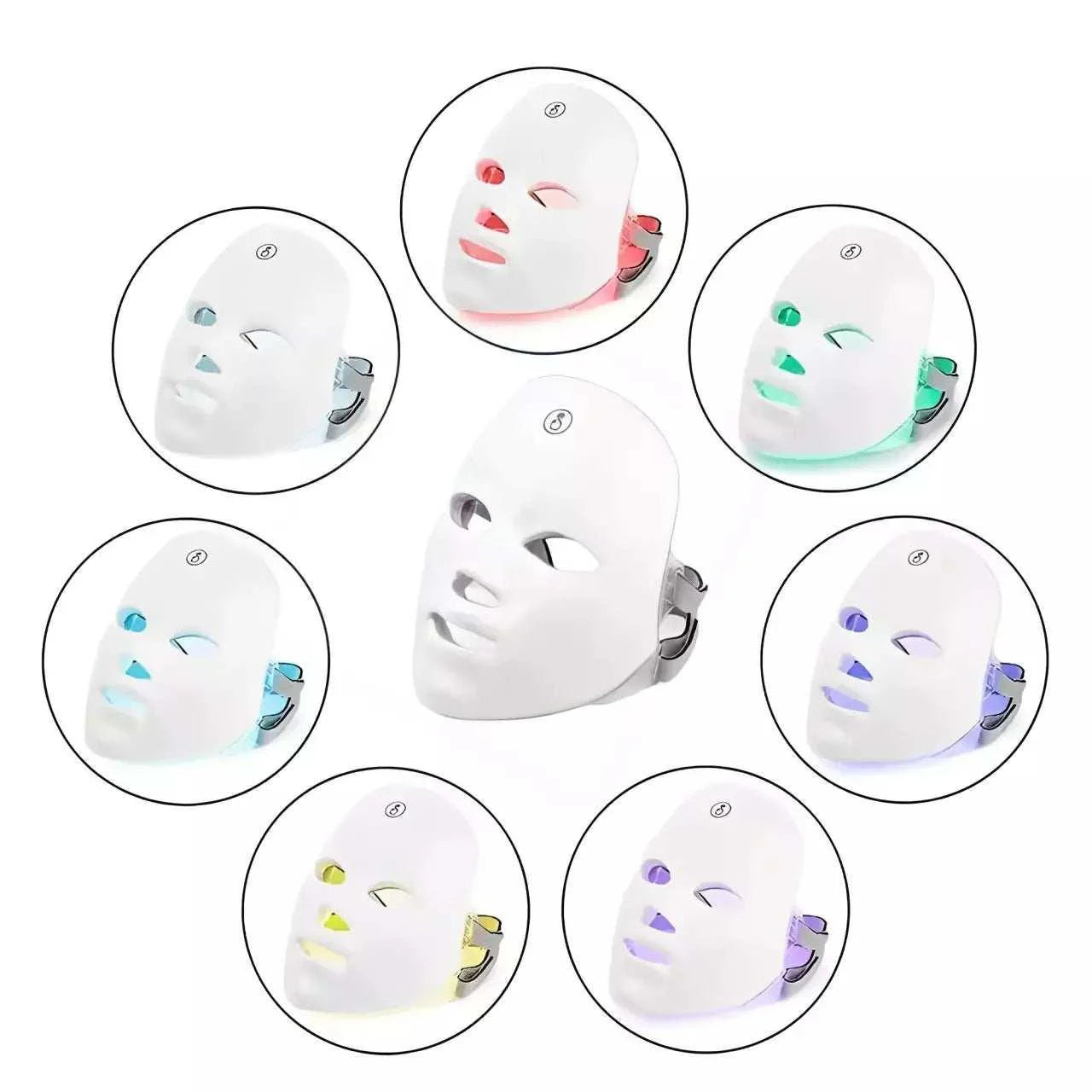 Máscara de LED 7 Cores – Rejuvenescimento e Skincare