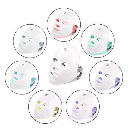 Máscara de LED 7 Cores – Rejuvenescimento e Skincare