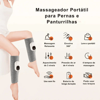 Massageador Elétrico com Aquecimento para Perna e Panturrilha