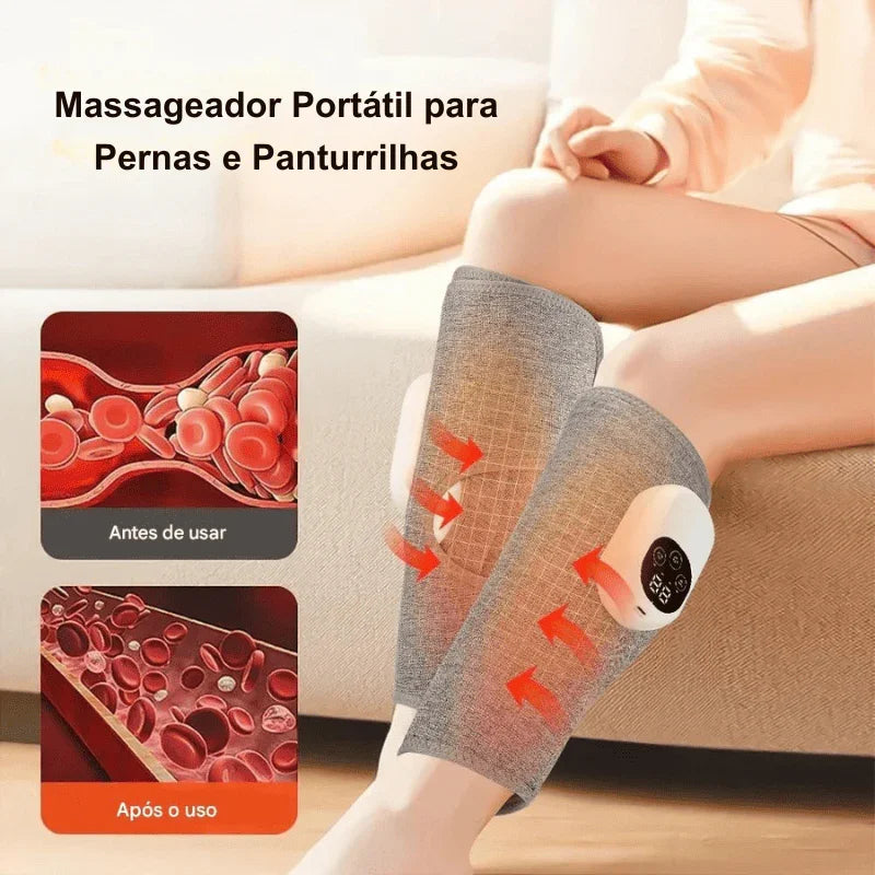 Massageador Elétrico com Aquecimento para Perna e Panturrilha