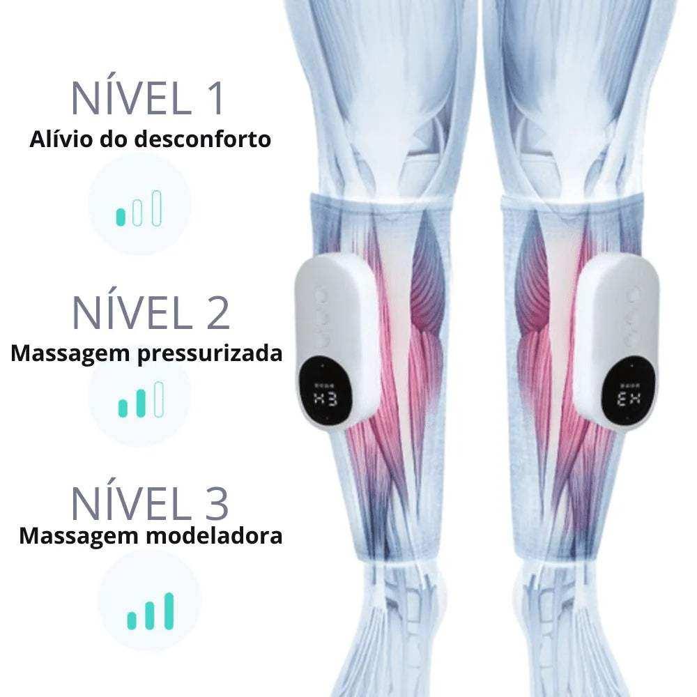 Massageador Elétrico com Aquecimento para Perna e Panturrilha