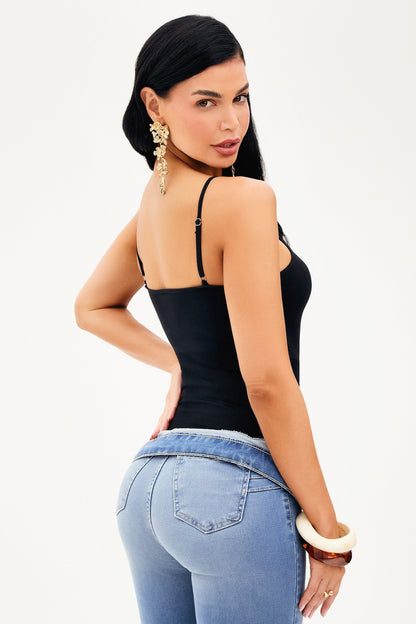 Regata Modeladora Extra Conforto Preta